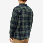 Portuguese Flannel Men's Pic Overshirt in Navy/Green