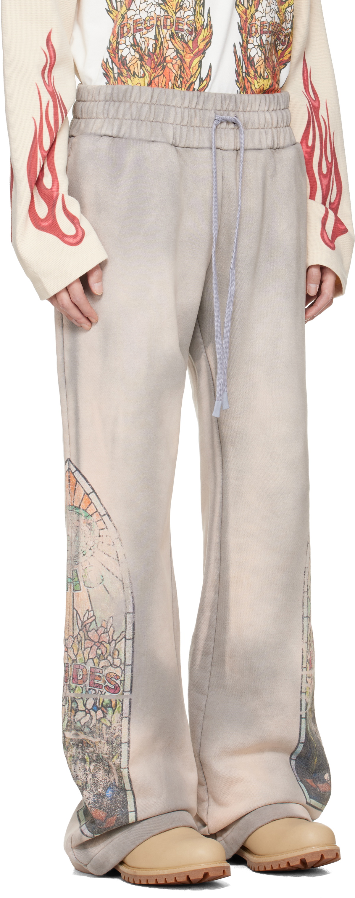 Who Decides War Taupe Faded Sweatpants