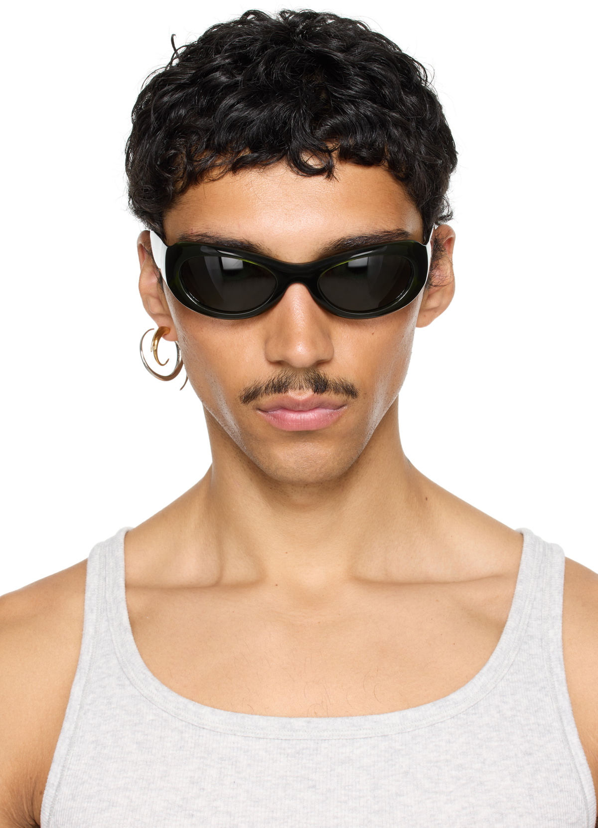Port Tanger SSENSE Exclusive Green Khilna Sunglasses