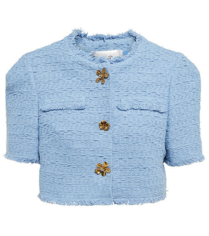 Photo: Oscar de la Renta Cropped cotton-blend bouclé jacket