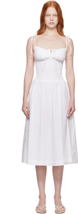 Photo: GUIZIO White Lura Midi Dress