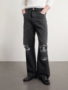 AMIRI - Distressed Wide-Leg Jeans - Black