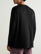 The Elder Statesman - Cotton and Cashmere-Blend T-Shirt - Black