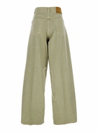 Haikure bethany Green Jeans With Logo Patch On The Back In Cotton Twill Woman