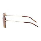 Saint Laurent Gold and Brown SL 312 Sunglasses