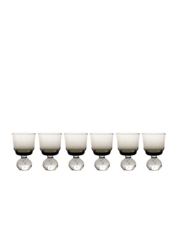 Photo: Serax Set Of Six Small Eternal Snow Stemmed Glasses