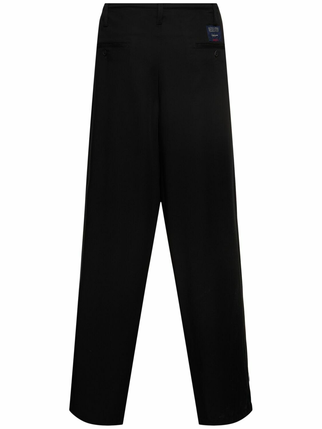 Yohji Yamamoto wool wide Pants Bottoms black Stainless Steel