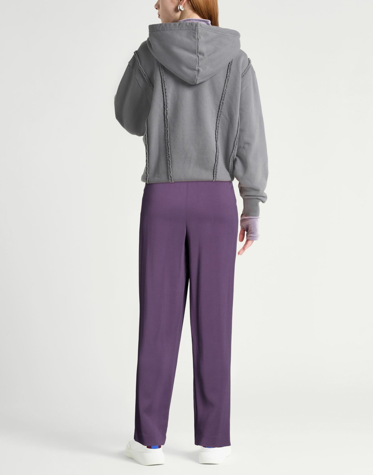 Manila Grace Womens Pants Dark in Purple