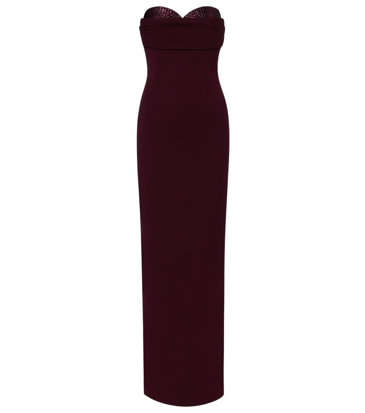 Photo: Roland Mouret Draped embellished cady corset dress