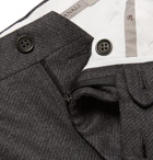 Canali - Dark-Grey Stretch-Wool Trousers - Men - Dark gray
