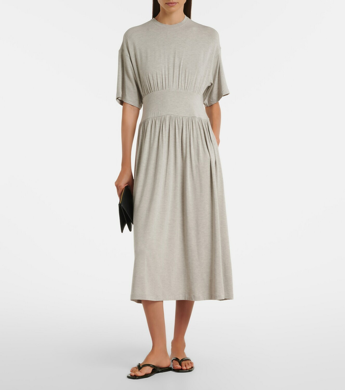 Toteme Jersey gathered midi dress