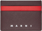 Marni Brown & Red Printed Card Holder