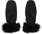 Yves Salomon Black Trim Mittens