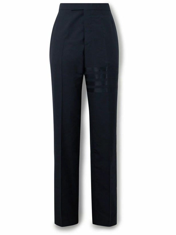 Photo: Thom Browne - Slim-Fit Tapered Pleated Wool Trousers - Blue