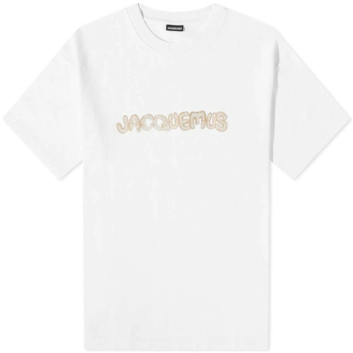 Photo: Jacquemus Men's Macrame Logo T-Shirt in White