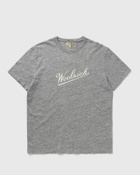 WOOLRICH MOULINE JERSEY LOGO TEE Grey Mens Shortsleefe