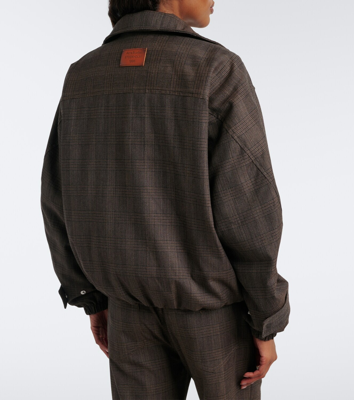 Acne Studios Prince of Wales check wool-blend jacket