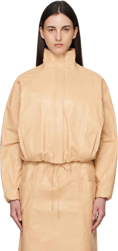 Photo: ALAÏA Beige Calfskin Windbreaker Jacket