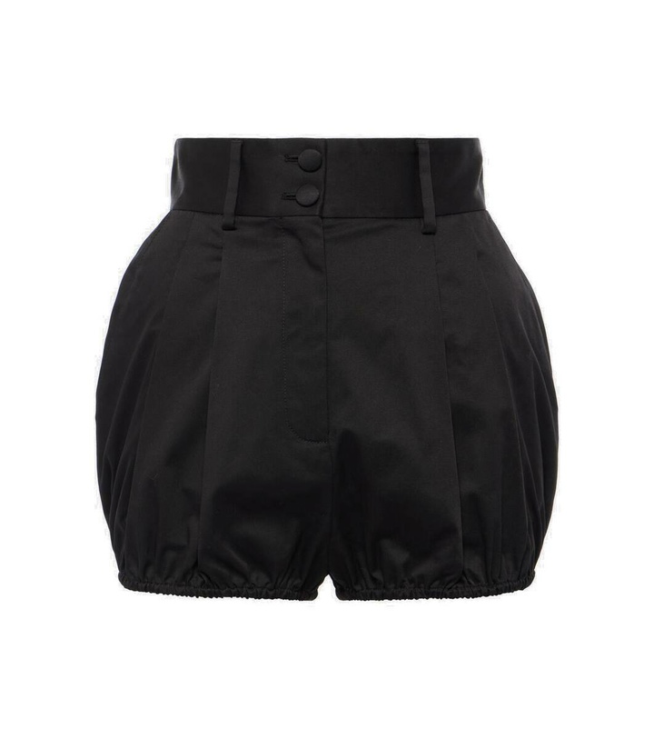 Photo: Dolce&Gabbana High-rise cotton-blend gabardine shorts