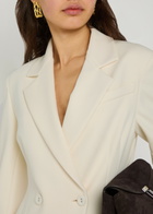 Another Tomorrow Double-breasted Fitted Jersey Blazer White
