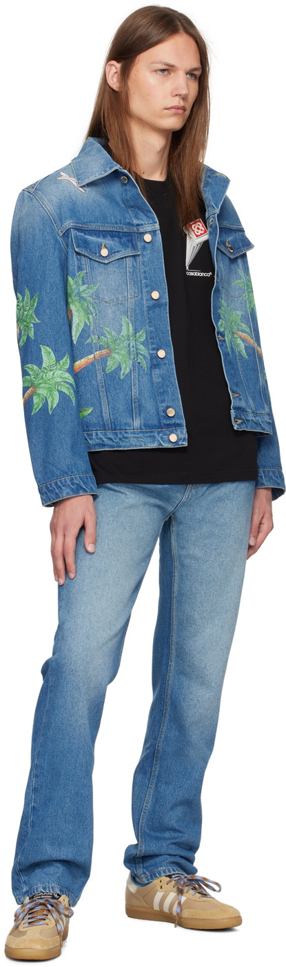 Casablanca Blue Tennis Club Denim Jacket Casablanca