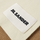 Jil Sander Striped Logo Knit Scarf