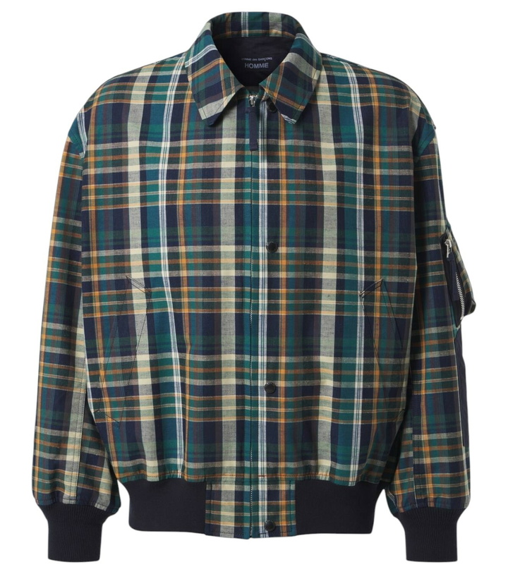 Photo: Comme des Garçons Homme Checked cotton and linen blouson