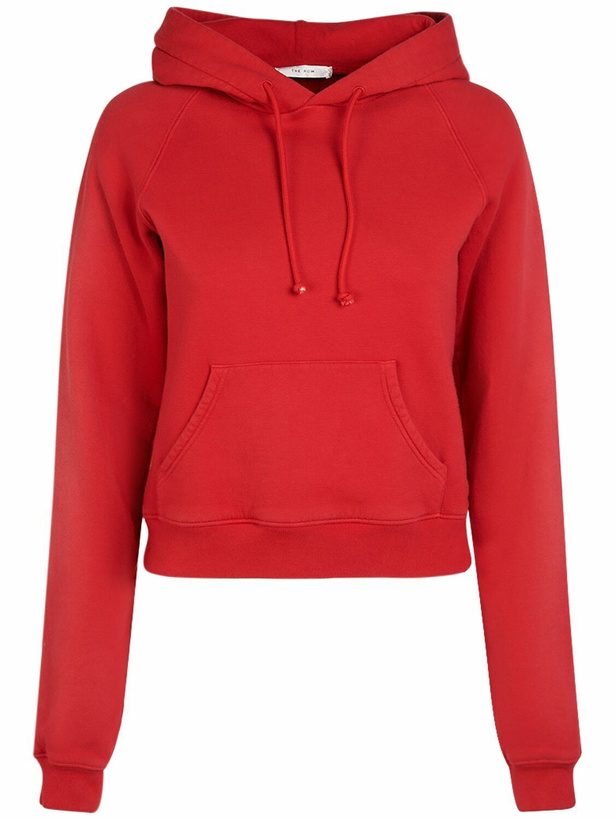 Photo: THE ROW Timmi Cotton Blend Jersey Crop Hoodie