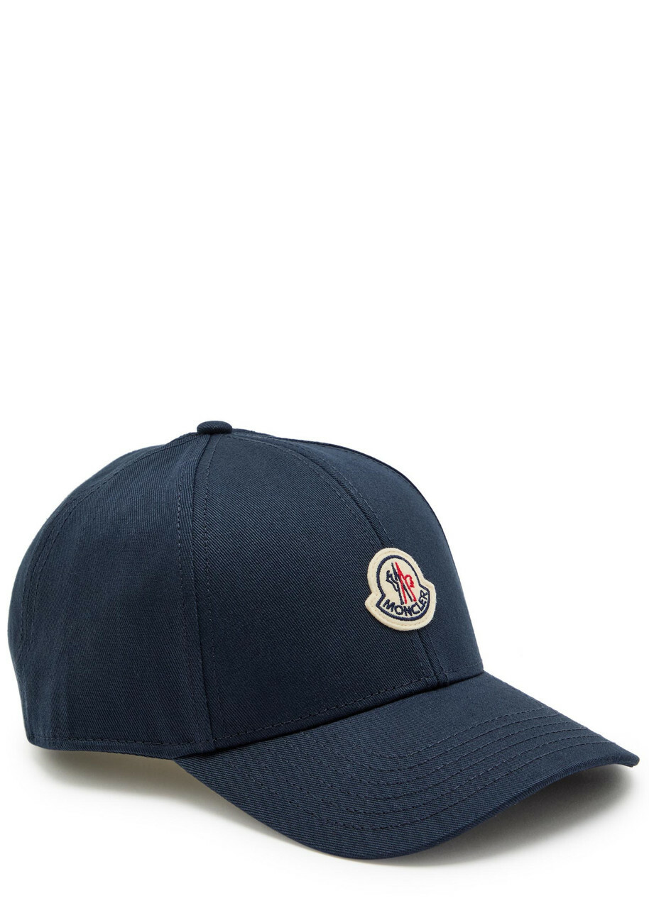 MONCLER ネイビー トラッカーキャップ Moncler Navy & Red Tricolor Strap Baseball Cap Moncler