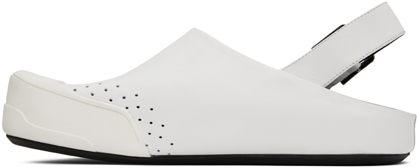 Marni White Fussbett Sabot Sandals