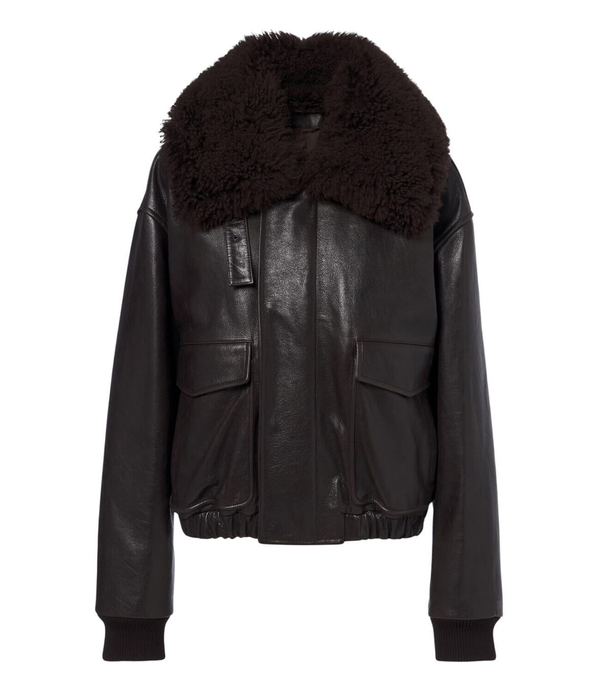 Lemaire Brown Shearling Flight Jacket Lemaire