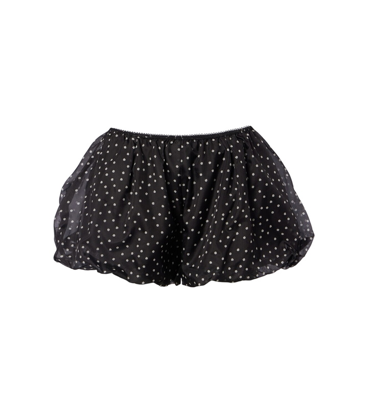 Photo: SIR Polka-dot high-rise silk shorts