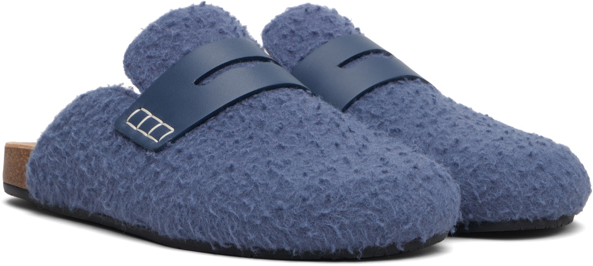 JW Anderson Blue Felt Loafers
