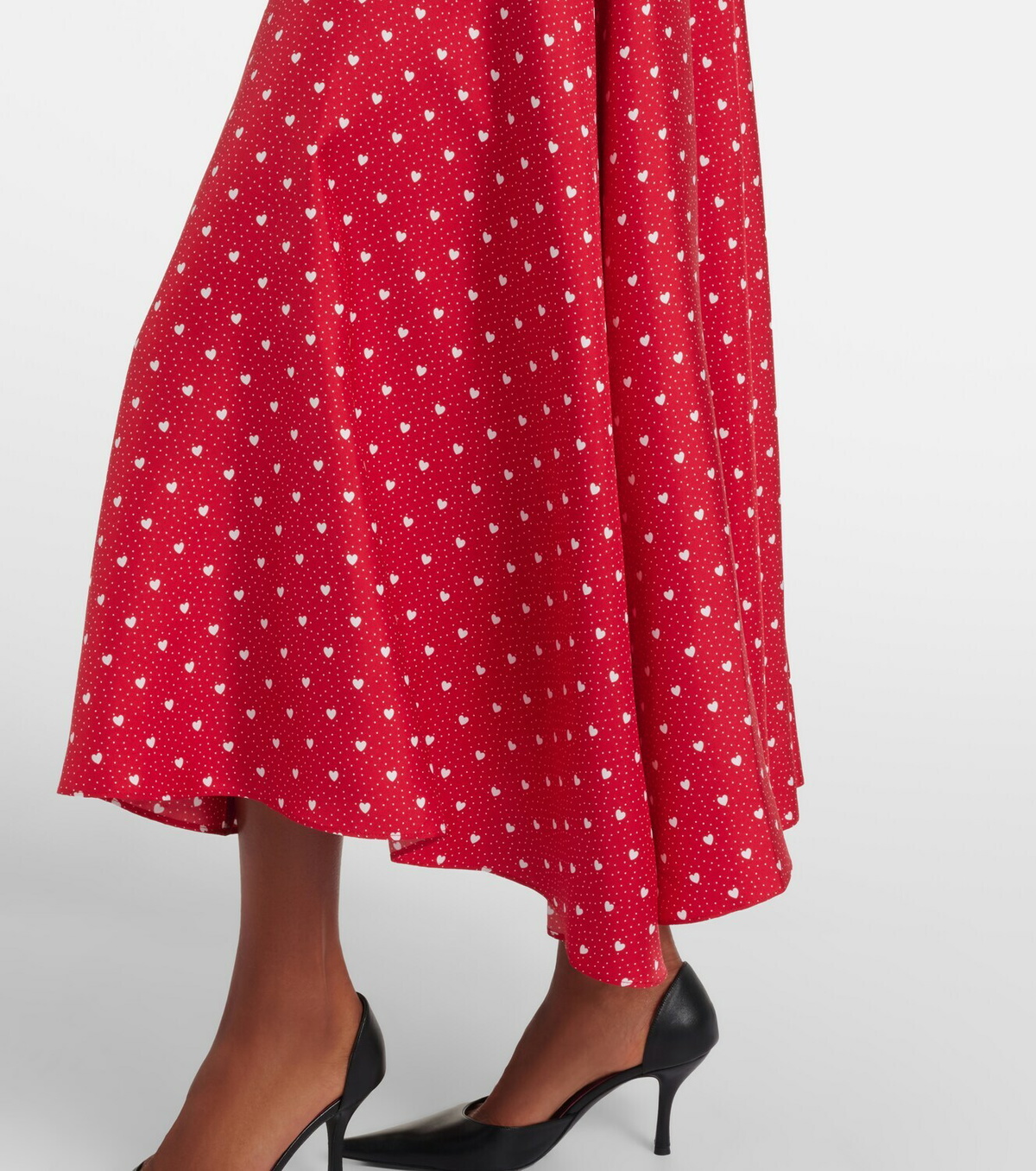 Rodarte Printed silk twill midi dress