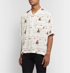 Rhude - Camp-Collar Printed Woven Shirt - White