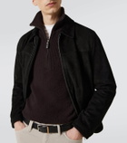 Brioni Wool and silk half-zip sweater