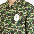 A Bathing Ape Men's Abc Camo Nyc Logo Coach Jacket in Green
