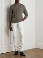 TOM FORD - Cable-Knit Alpaca Sweater - Brown