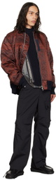 sacai Navy Paneled Bomber Jacket