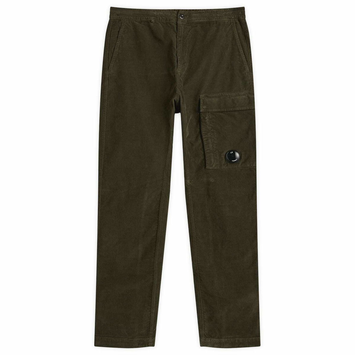 C.P. Company Men's Corduroy Loose Utility Pants in Olive Night