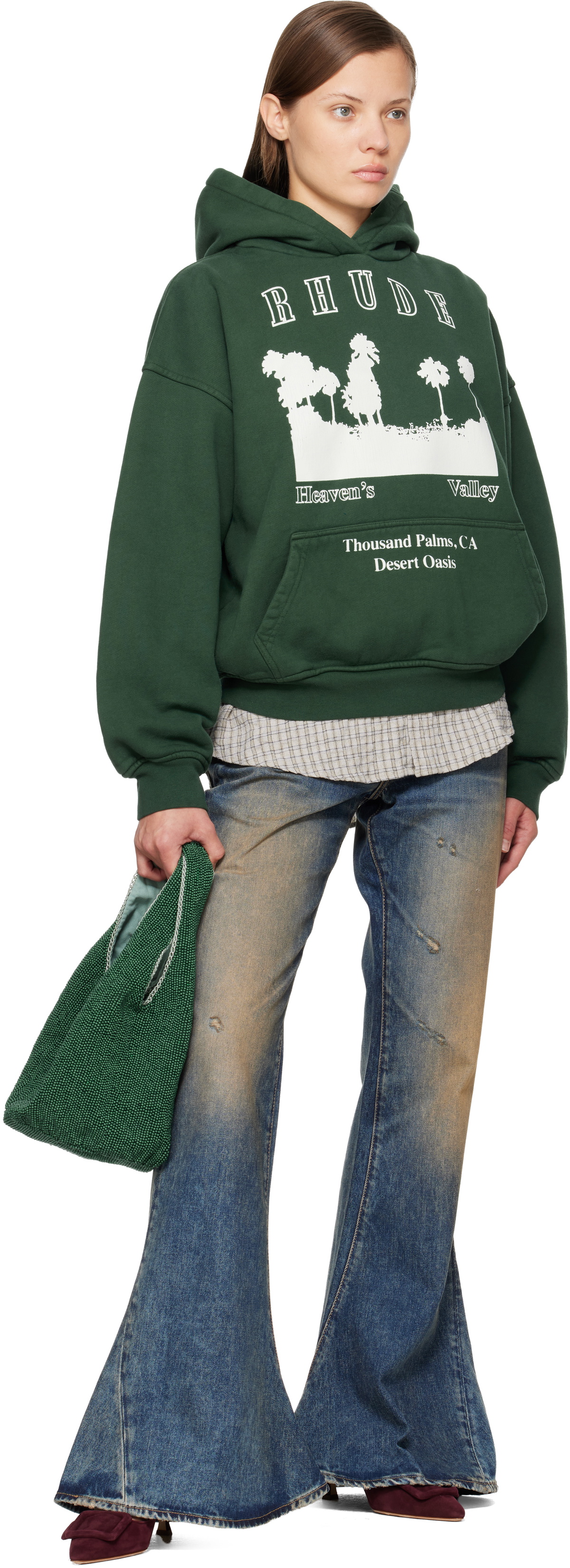 Rhude Green 'Thousand Palms' Hoodie