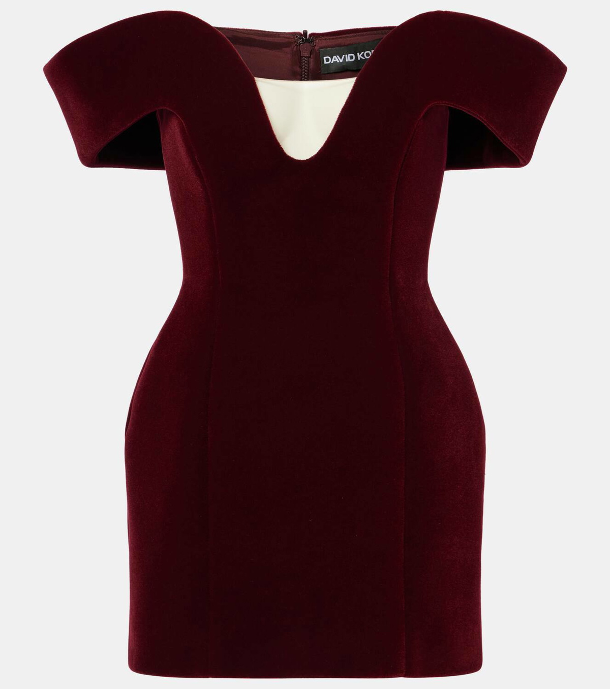 David Koma Off-shoulder velvet minidress
