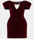 David Koma Off-shoulder velvet minidress