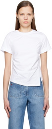 Victoria Beckham White Drape T-Shirt