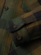 Portuguese Flannel - Labura Checked Organic Cotton-Twill Overshirt - Green