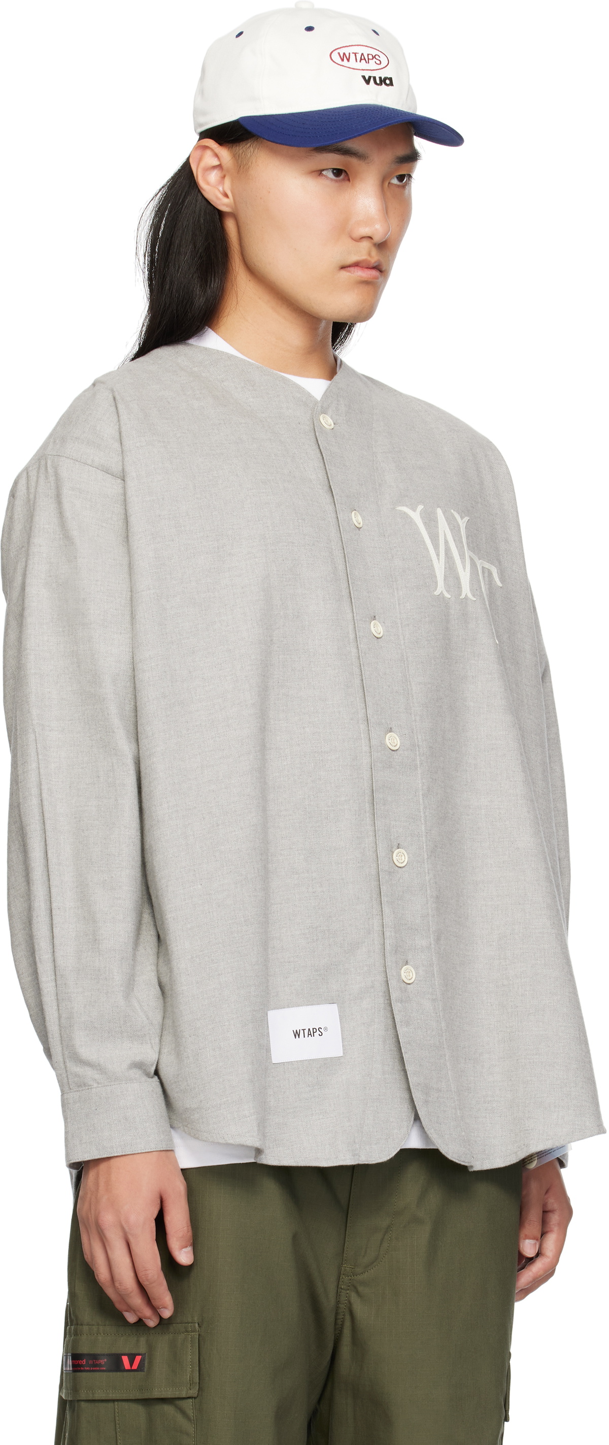 WTAPS ボタン付きシャツジャケット X 02 グレー WTAPS ボタン付きシャツジャケット X 02 グレー