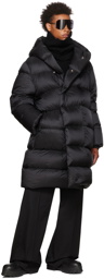 Rick Owens Black Nylon Down Coat