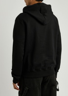 Lanvin Logo Hooded Cotton Sweatshirt Black