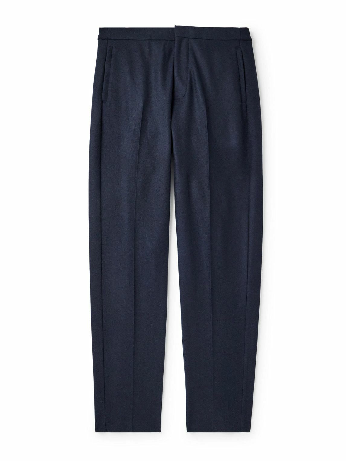 Loro Piana - Breia Tapered Wool and Cashmere-Blend Trousers - Blue
