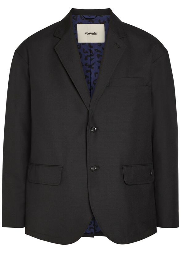 Photo: Vowels Wool and Mohair-blend Blazer Black